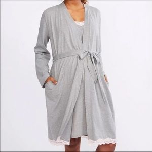Maternity Nursing Gown and Robe Set